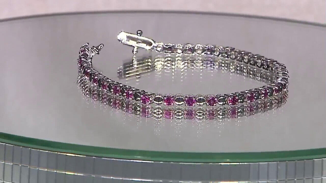 Video Bracciale in argento con Rodolite