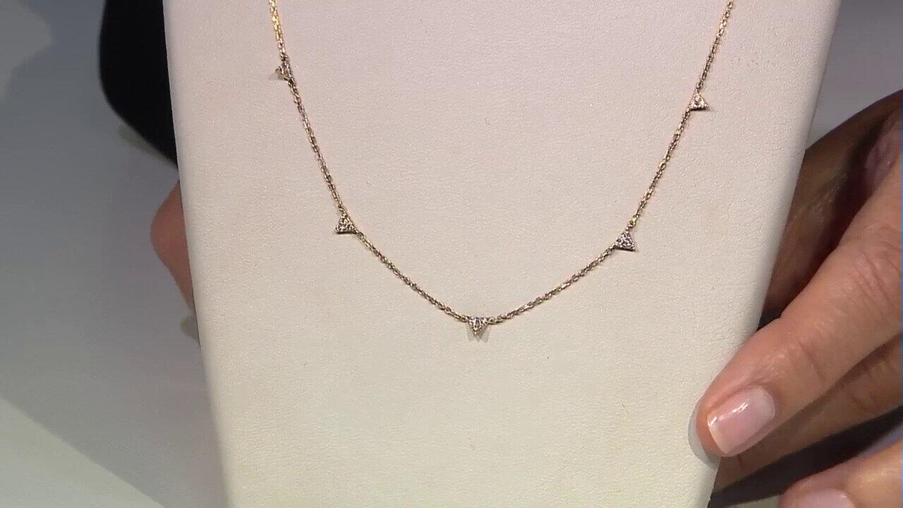 Video Collana in oro con Diamante SI1 (H)