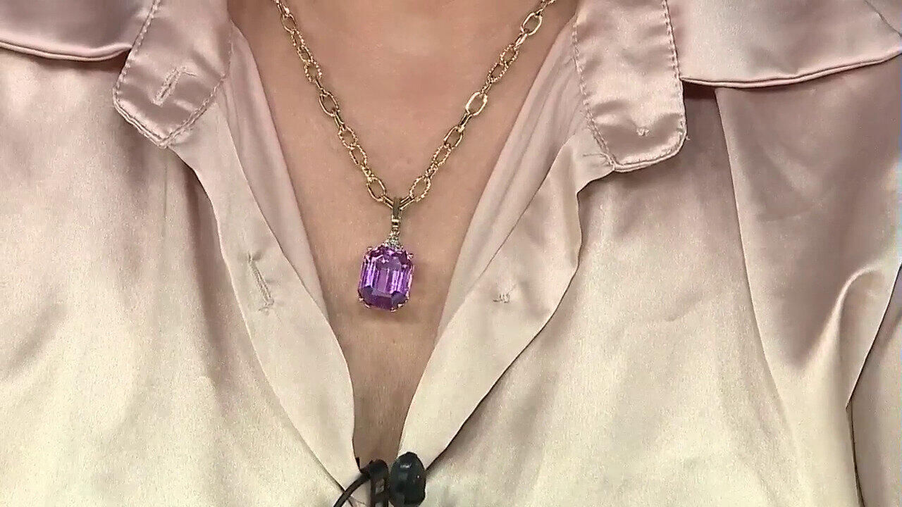 Video Collana in oro con Kunzite Patroke (CIRARI)
