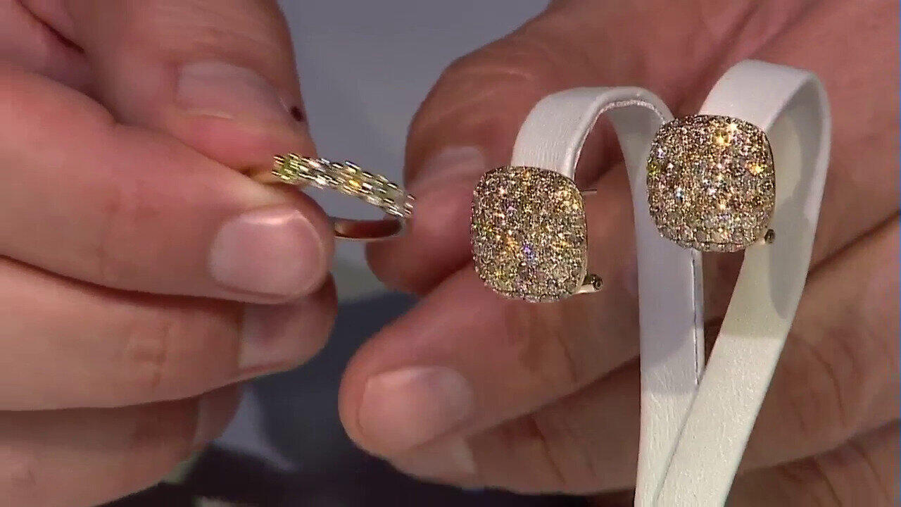 Video Orecchini in oro con Diamante Fancy SI2 (CIRARI)