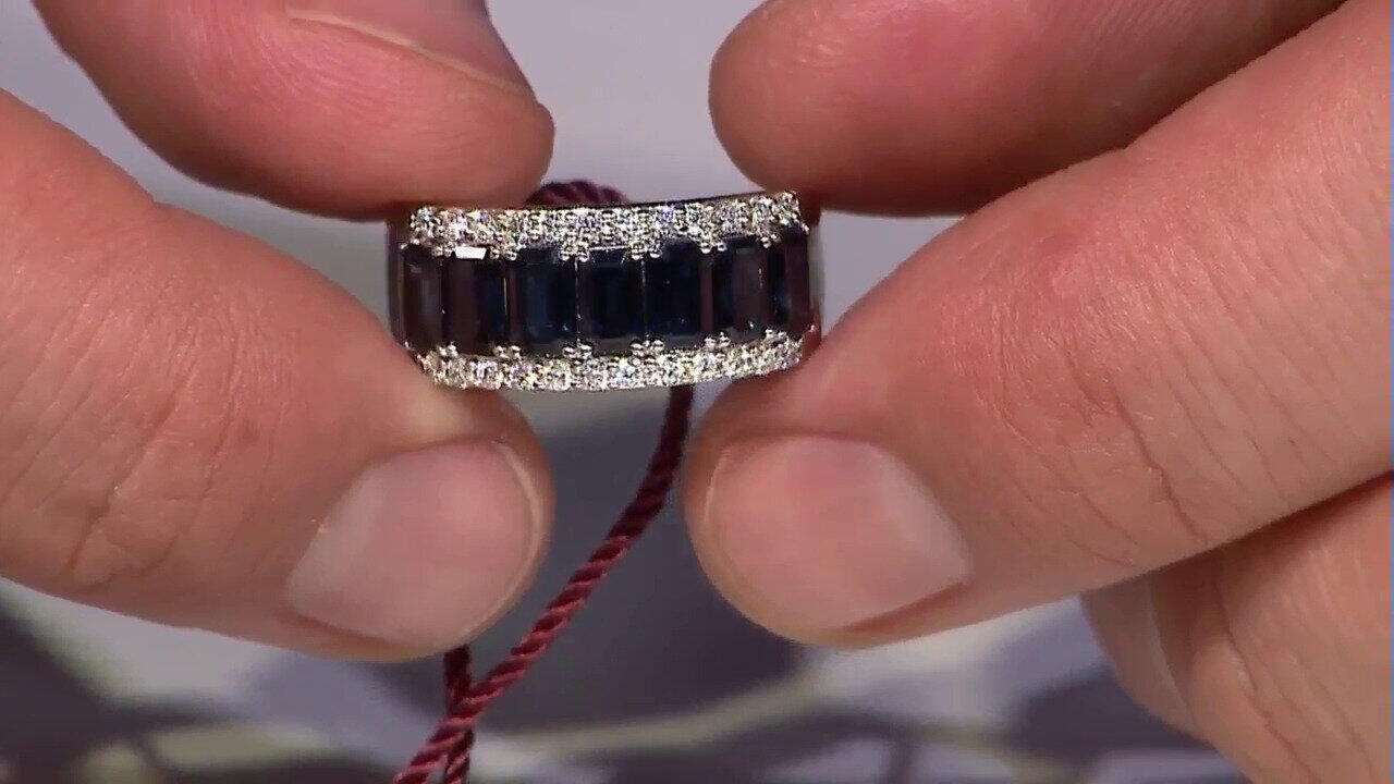 Video Anillo en oro con Zafiro azul Ceylon (CIRARI)