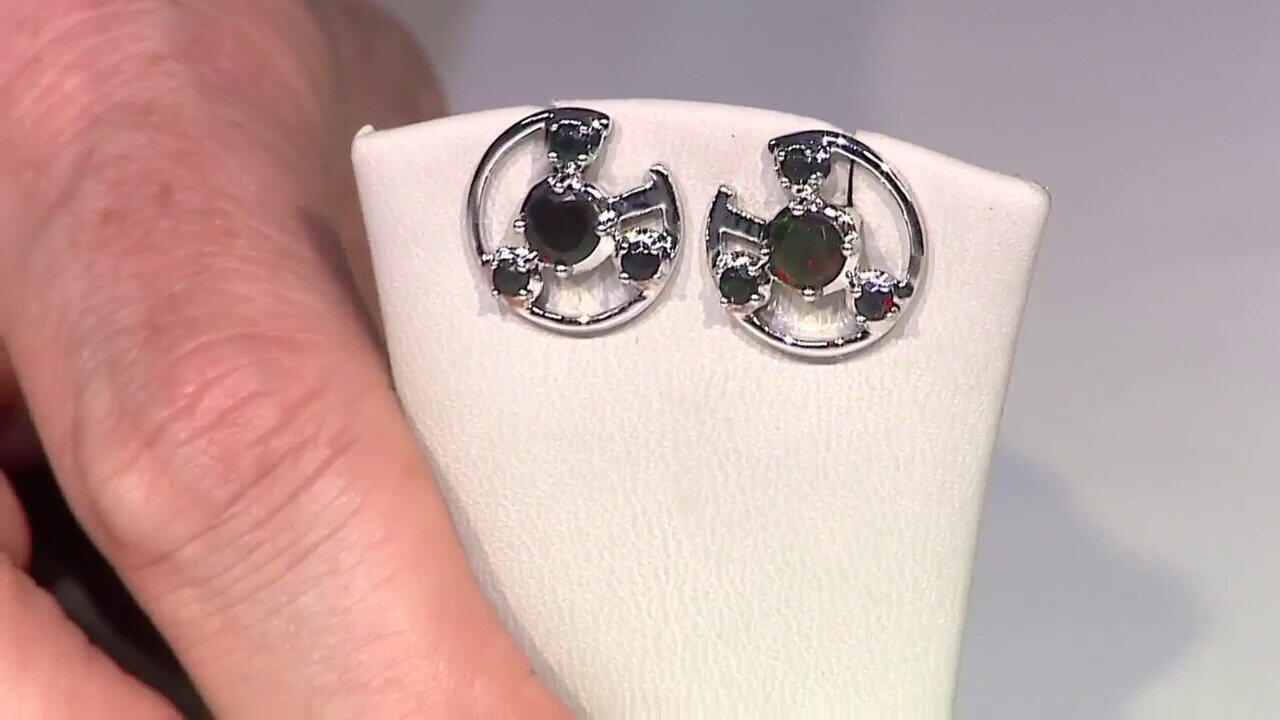 Video Mezezo Opal Silver Earrings