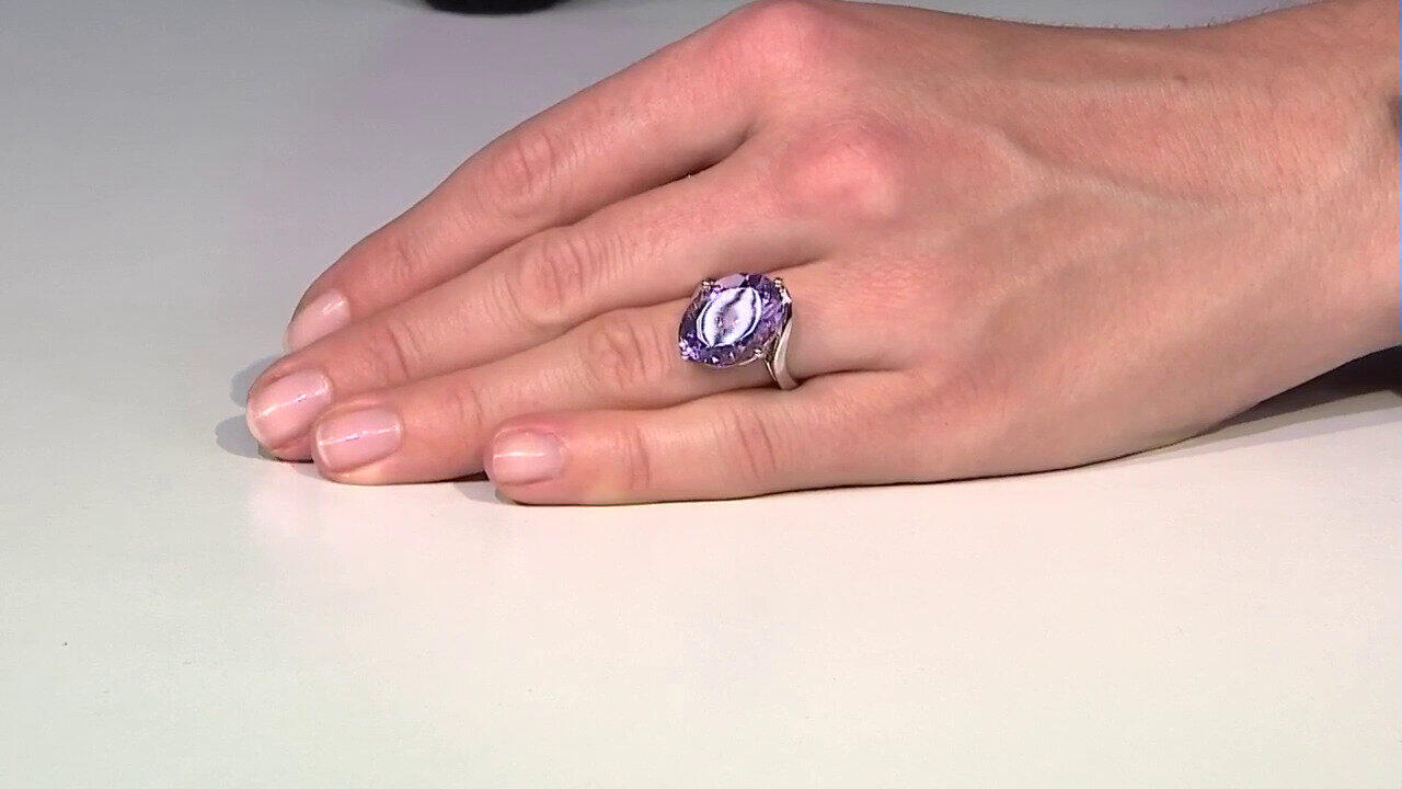 Video Anillo en plata con Amatista Rosa de Francia