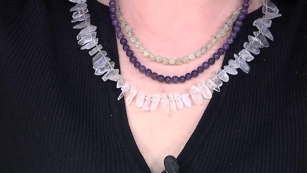 Video Collier en argent et Préhnite