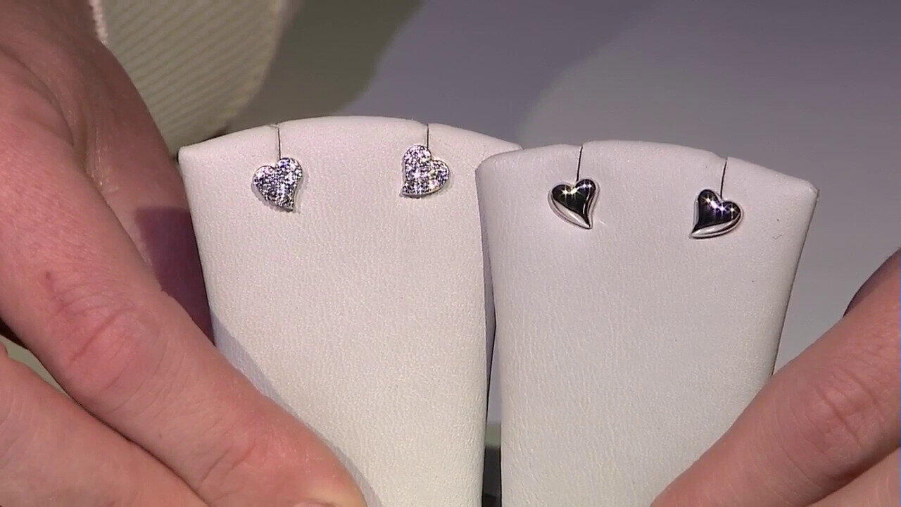 Video Pendientes en plata con Zircón (Adela Silber)