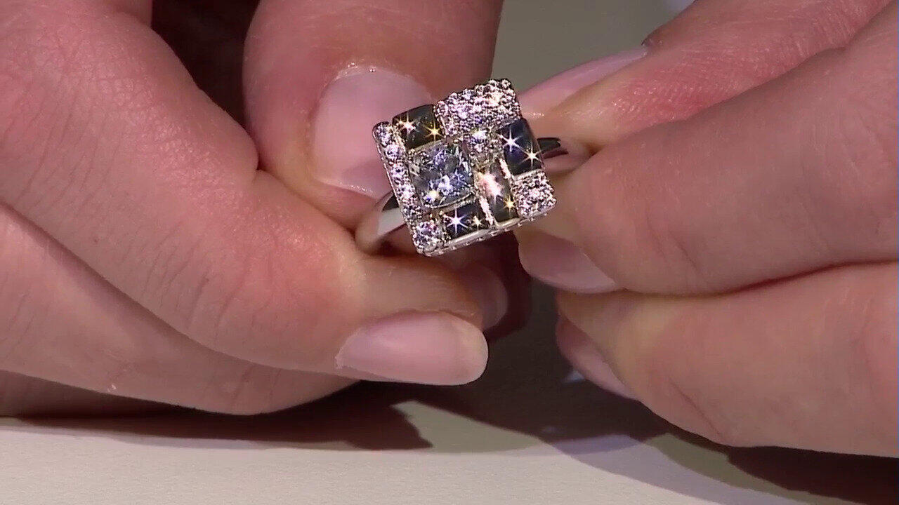 Video Anillo en plata con Topacio blanco (Adela Silber)
