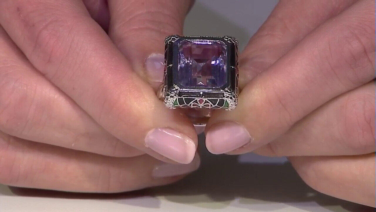Video Anillo en plata con Amatista Rosa de Francia (Adela Silber)