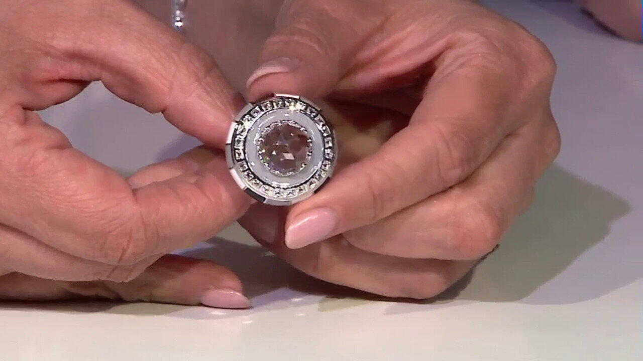 Video Anillo en plata con Cuarzo blanco (Adela Silber)
