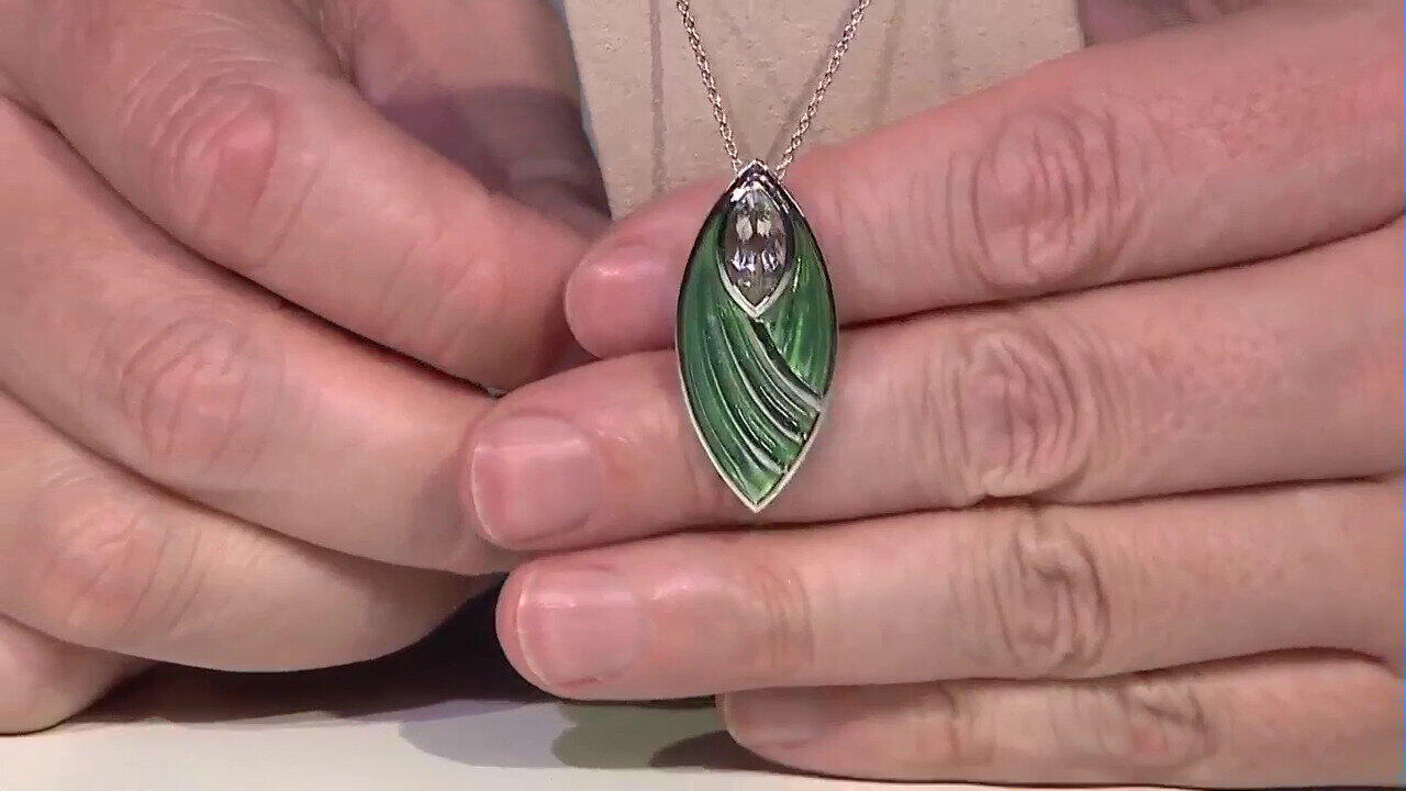Video Collana in argento con Ametista Verde (Adela Silber)