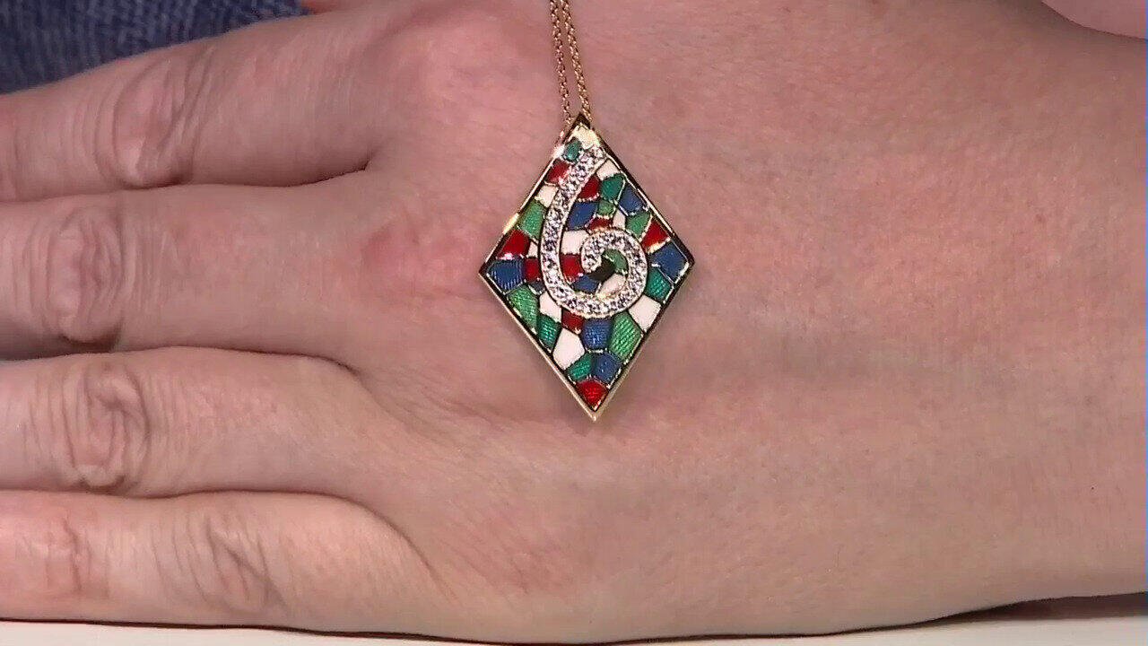 Video Collar en plata con Zircón (Adela Silber)