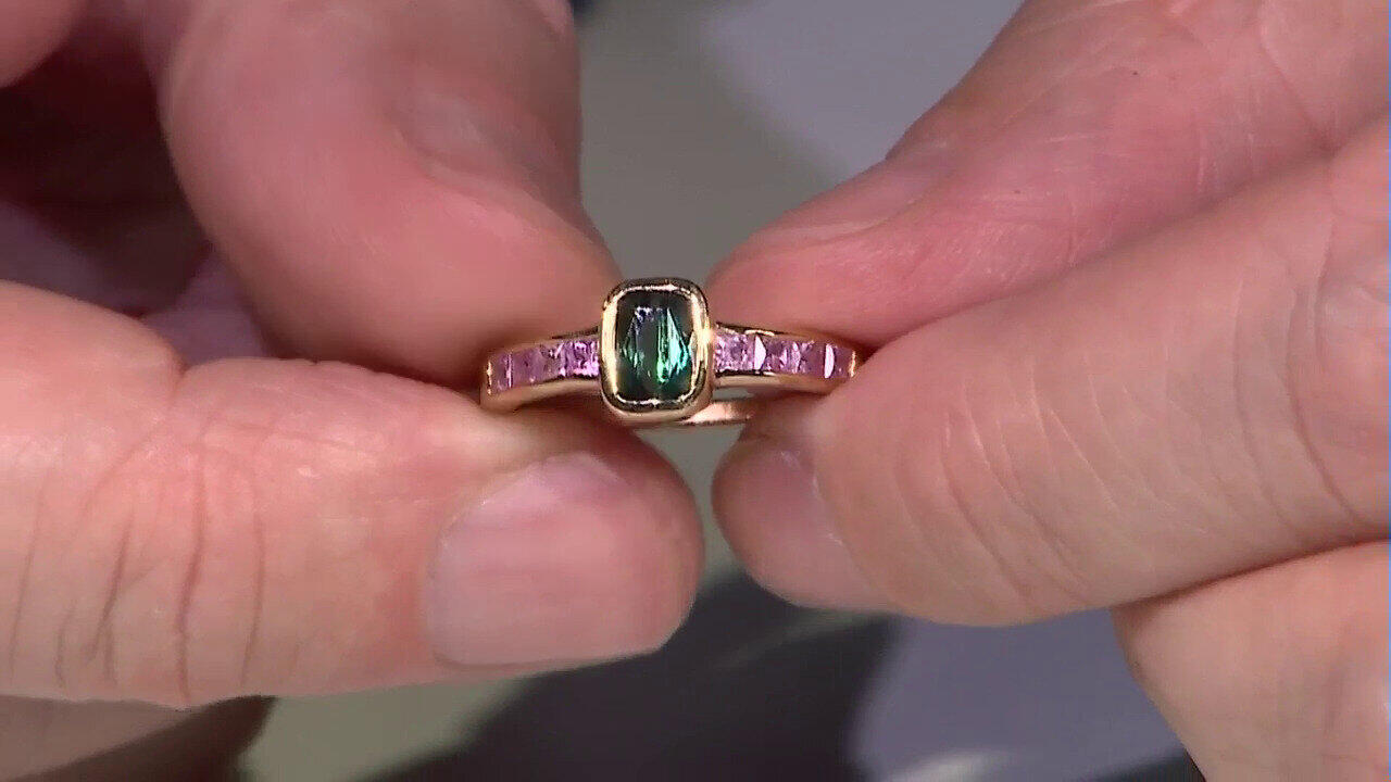 Video Anello in argento con Tormalina Verde di Benedito (Adela Silber)