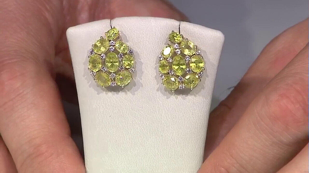 Video Gouden oorbellen met Sfeenkristallen