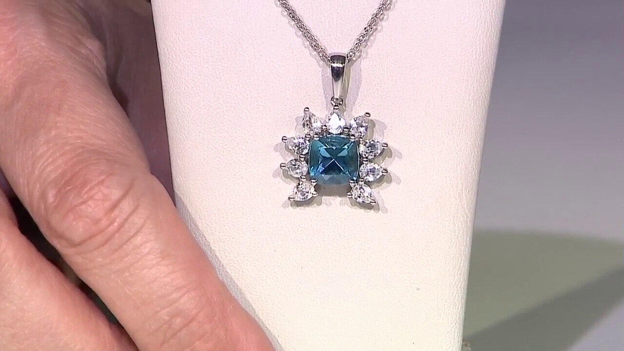 Video Collier en argent et Topaze bleu Suisse (de Melo)