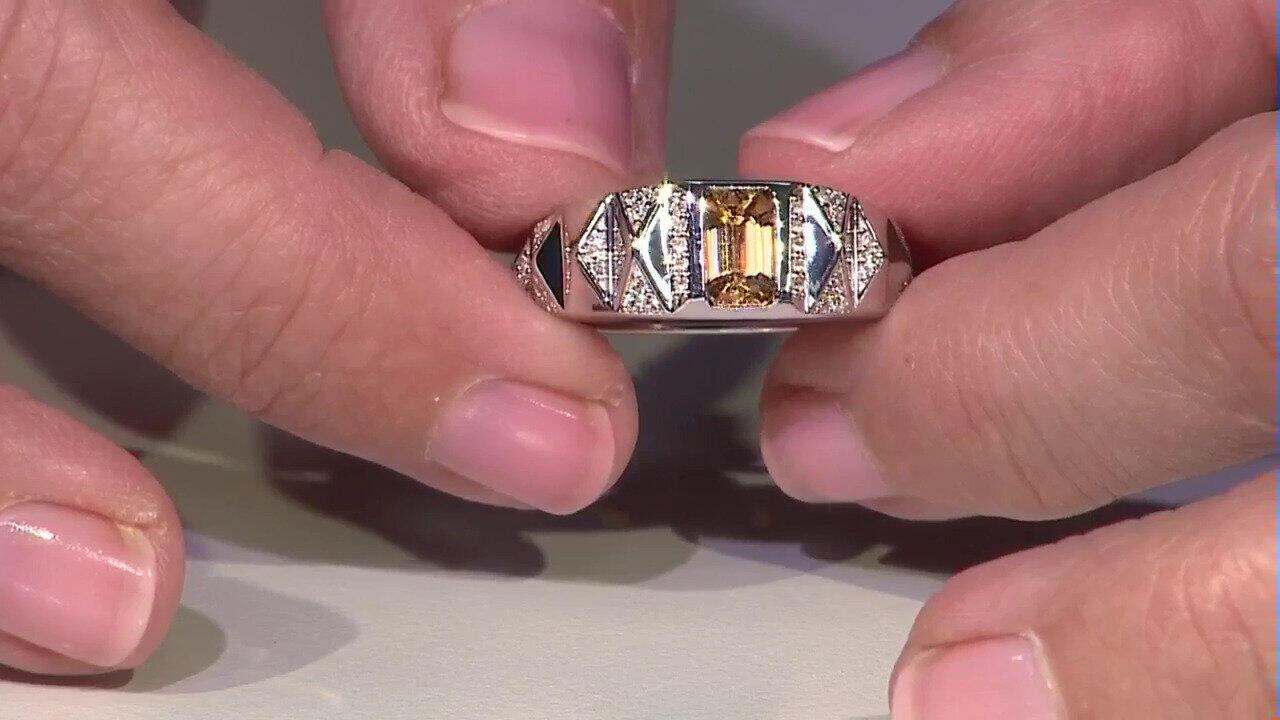 Video Yellow Zircon Silver Ring (de Melo)