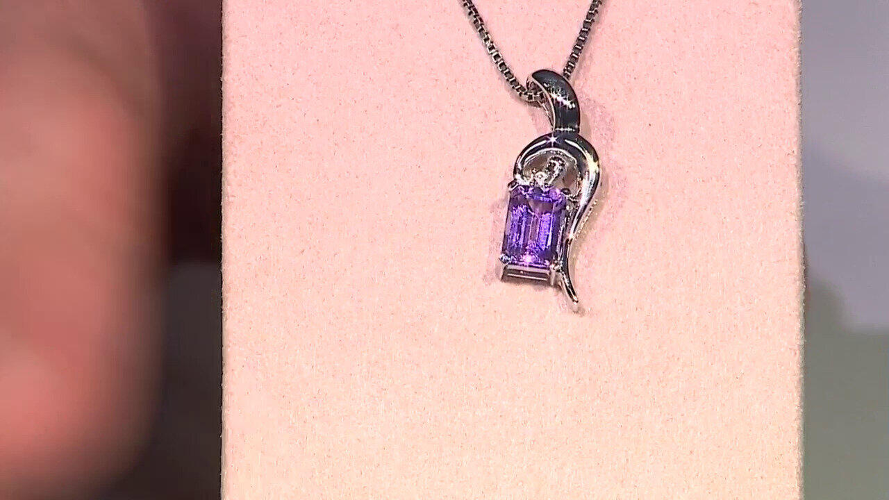 Video Pendentif en argent et Améthyste d'Uruguay