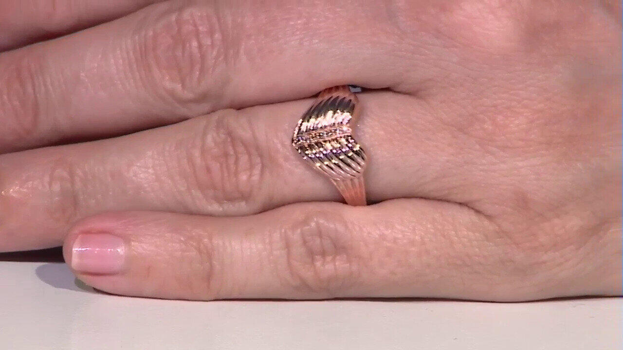 Video Anello in argento con Diamante Rose de France SI1 di Argyle (Annette)