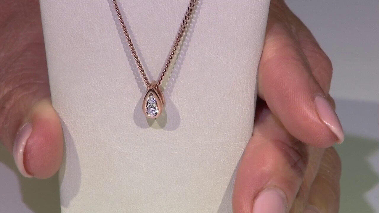 Video 9K SI1 (G) Diamond Gold Pendant (Annette)