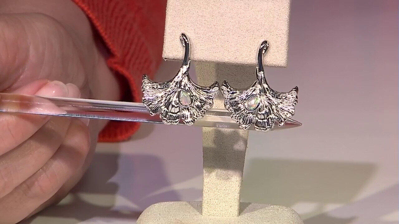Video Welo Opal Silver Earrings (MONOSONO COLLECTION)