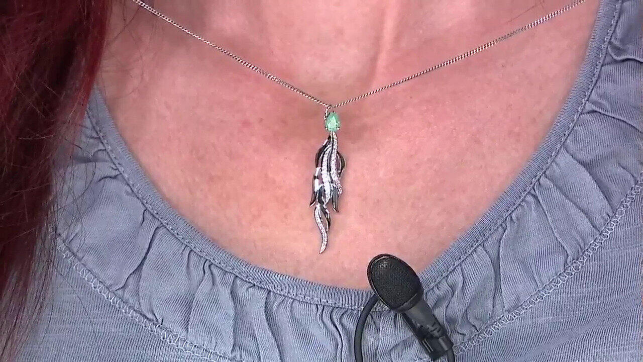 Video Pendentif en argent et Emeraude de Colombie (SAELOCANA)