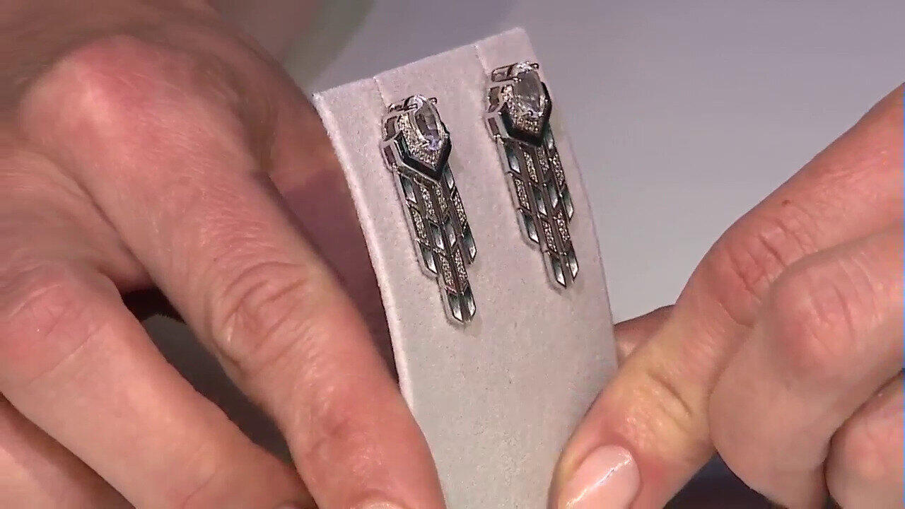 Video Orecchini in argento con Quarzo Bianco (SAELOCANA)