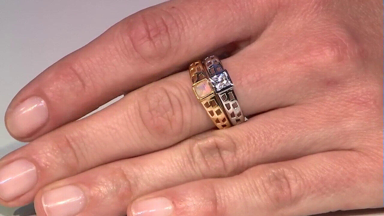 Video Anello in argento con Opale di Welo (SAELOCANA)