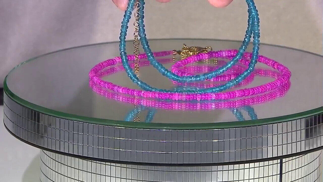 Video Pink Ethiopian Opal Silver Necklace