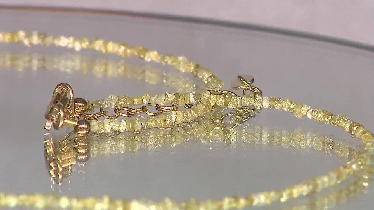 Video Collier en argent et Diamant jaune