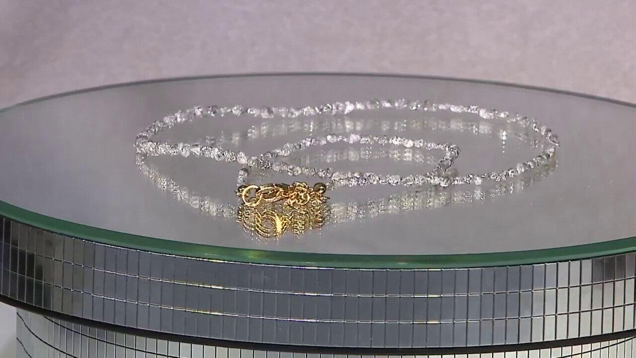 Video Zilveren halsketting met Zilver Diamanten