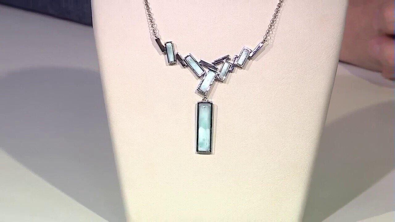 Video Collana in argento con Larimar