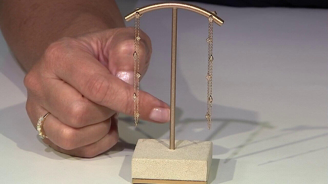 Video 10K SI1 (H) Diamond Gold Earrings