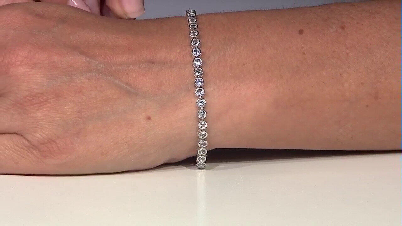 Video Himmelblauer Topas-Silberarmband