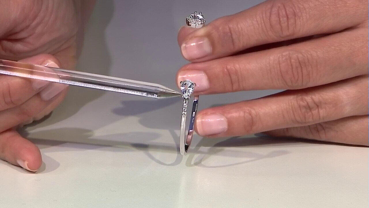 Video White Topaz Silver Bangle