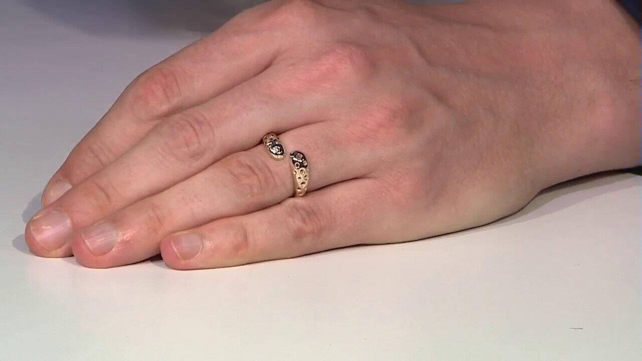 Video Anello in oro con Diamante Champagne I2 (de Melo)