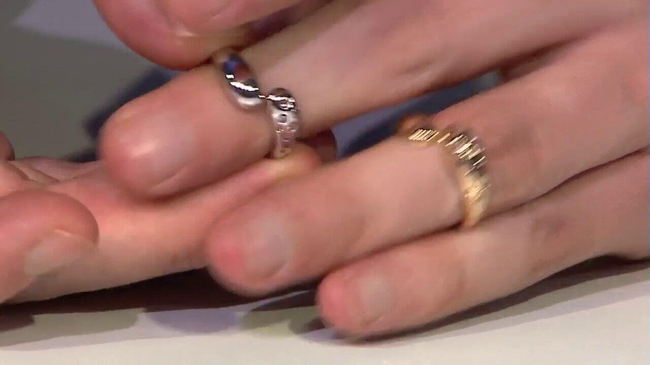 Video Anello in argento con Diamante Champagne I2 (de Melo)