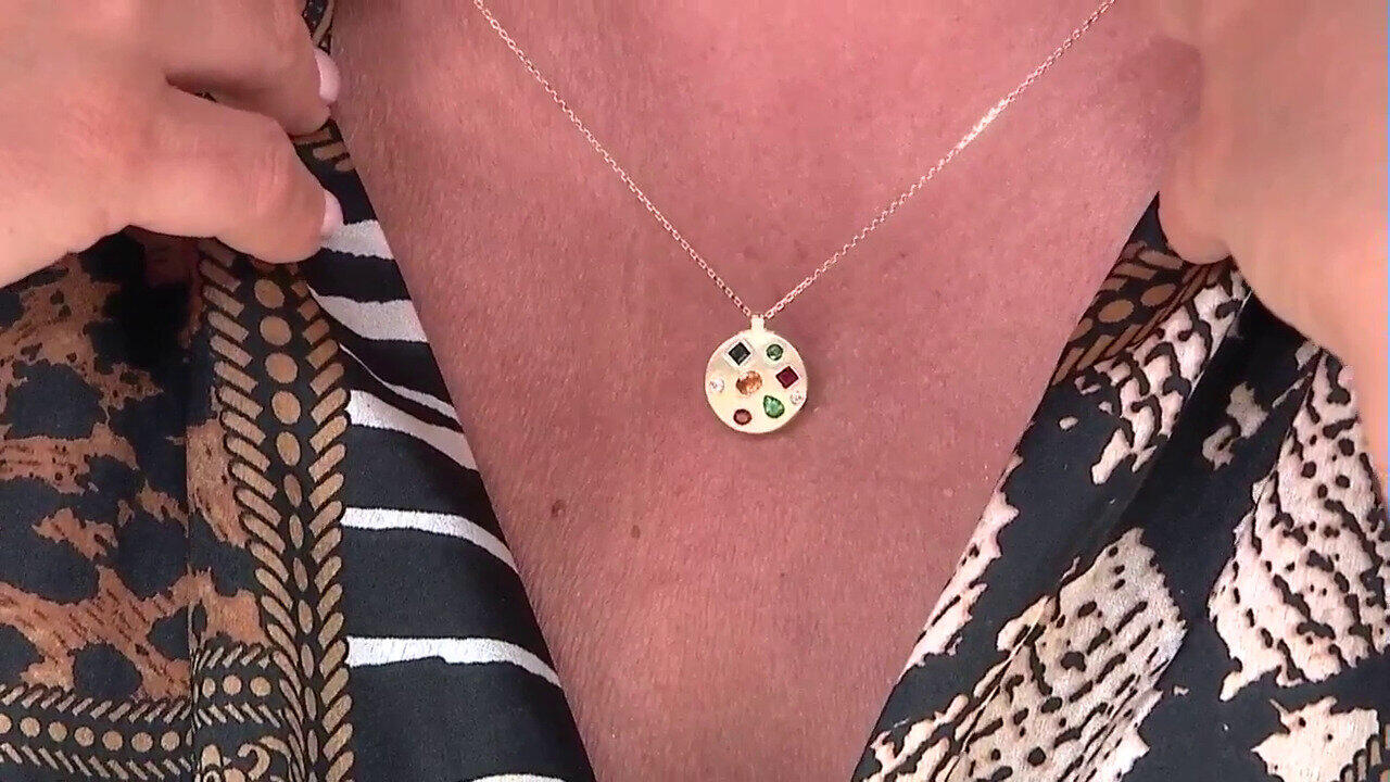 Video Collier en or et Grenat mandarine (Adela Gold)