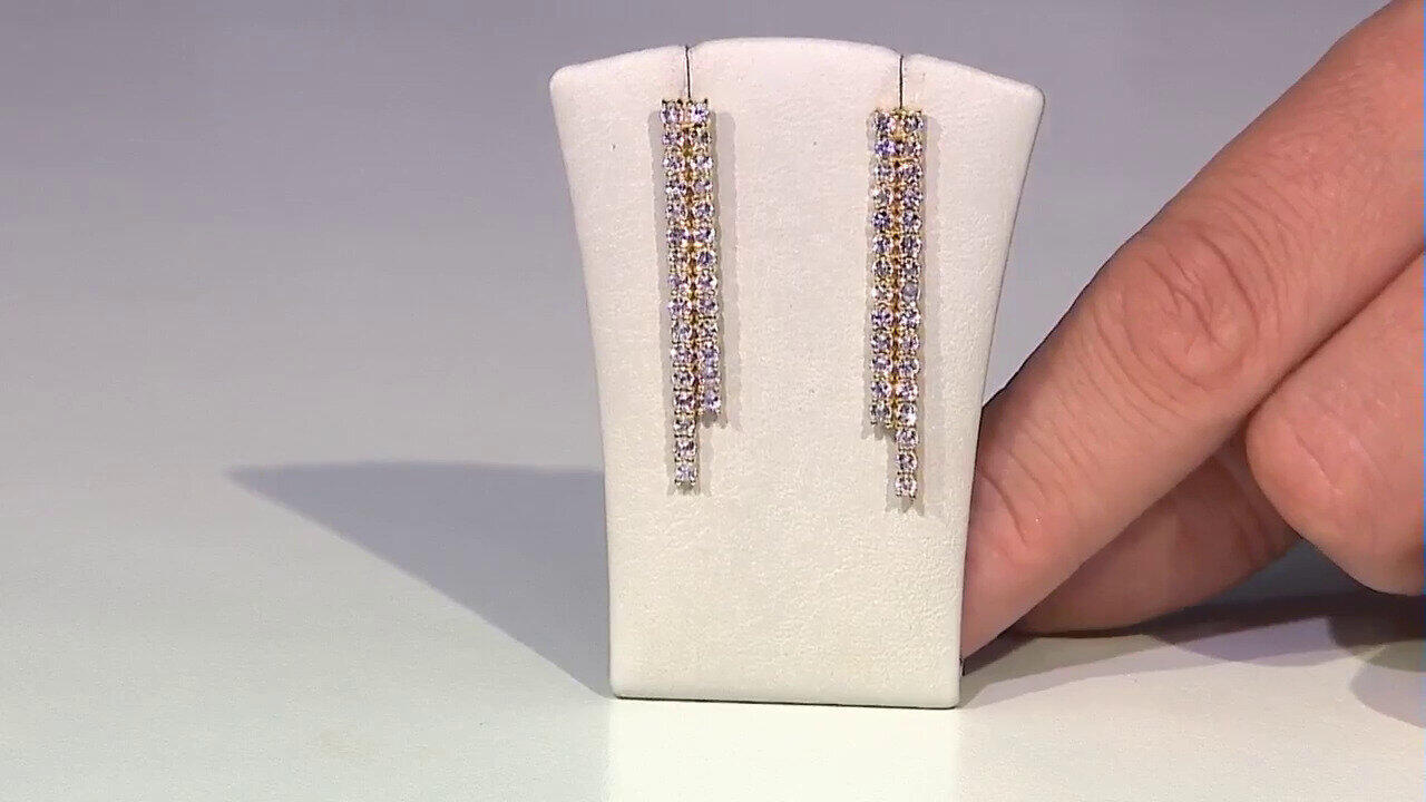 Video Pendientes en plata con Tanzanita