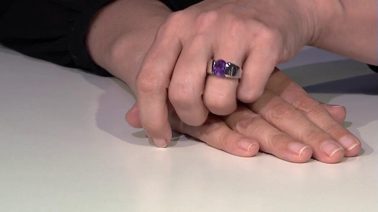 Video Siberian Amethyst Silver Ring