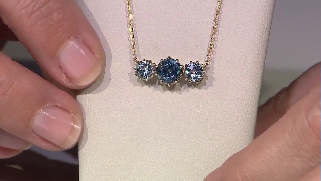 Video 10K London Blue Topaz Gold Necklace