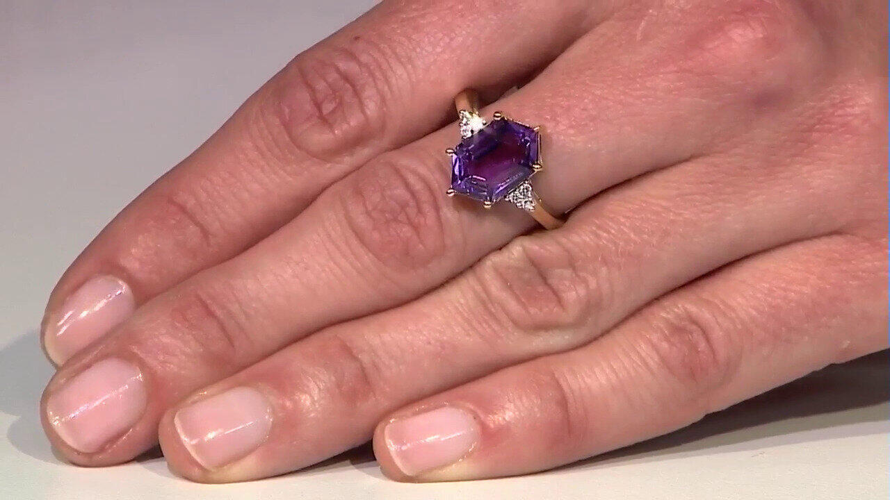 Video Zambian Amethyst Silver Ring