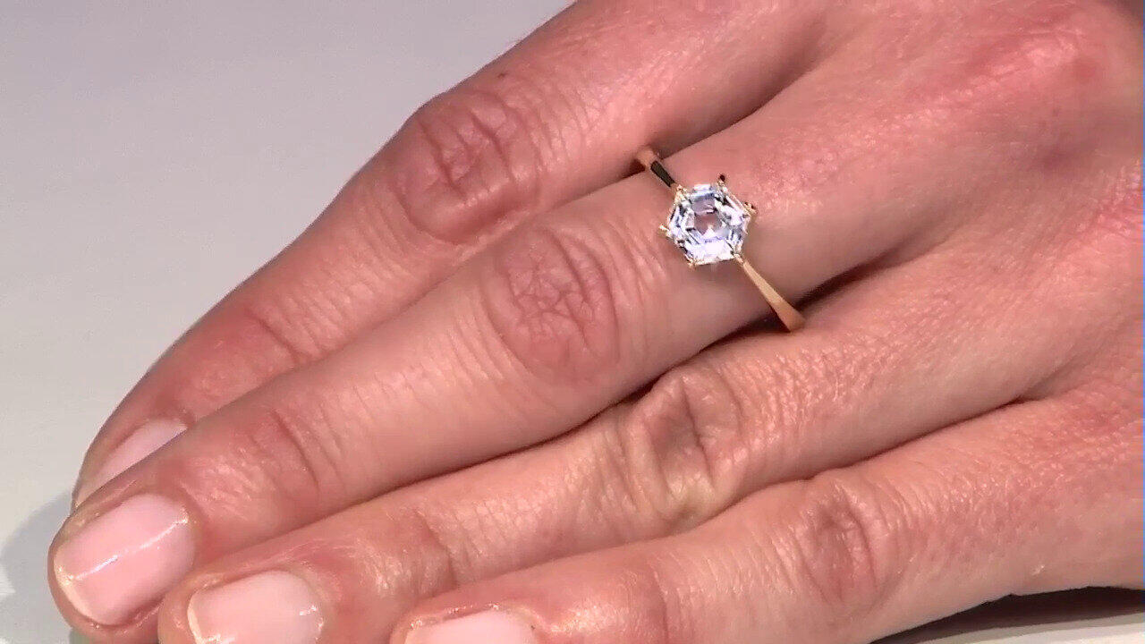 Video White Topaz Silver Ring