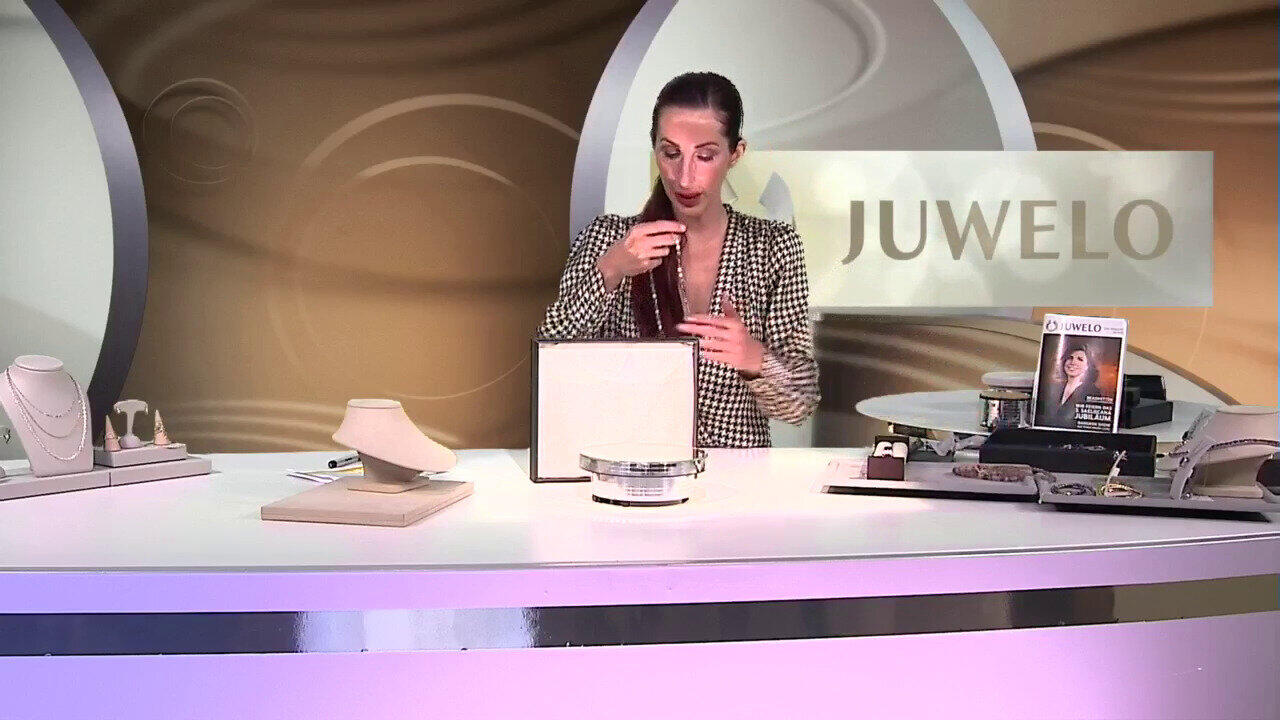 Video Zilveren halsketting met Rode onyxen