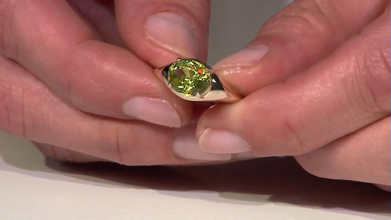 Video 9K Sphene Gold Ring