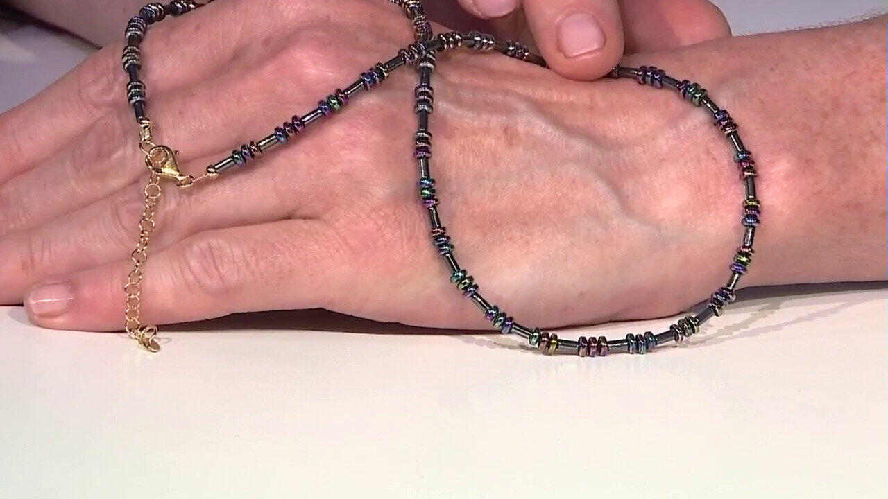 Video Collier en argent et Hématite noire