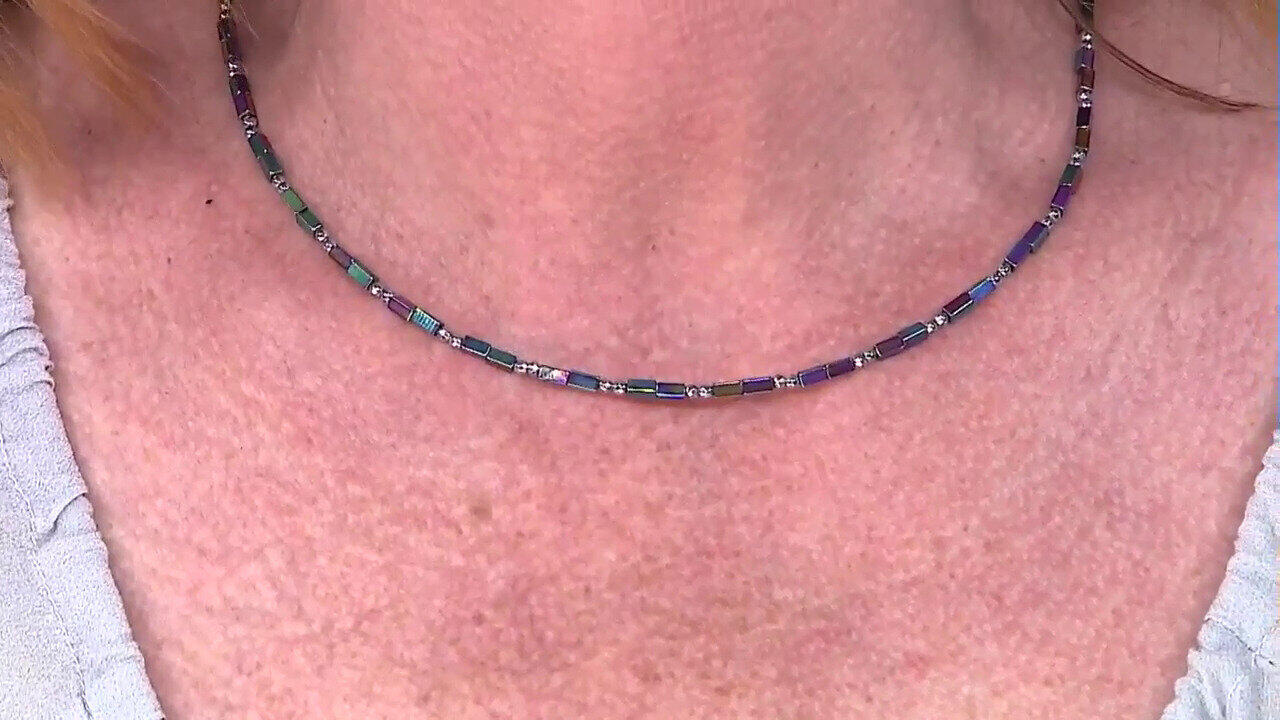 Video Collier en argent et Hématite mystique