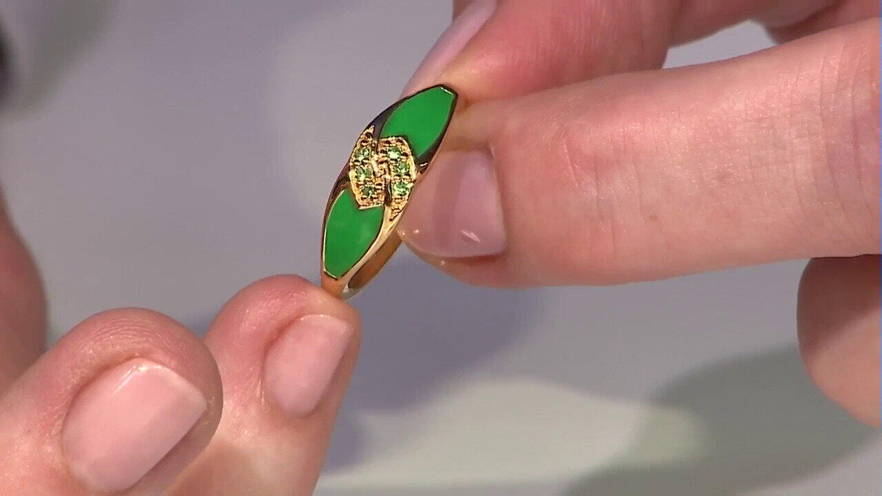 Video Tanzanian Tsavorite Silver Ring