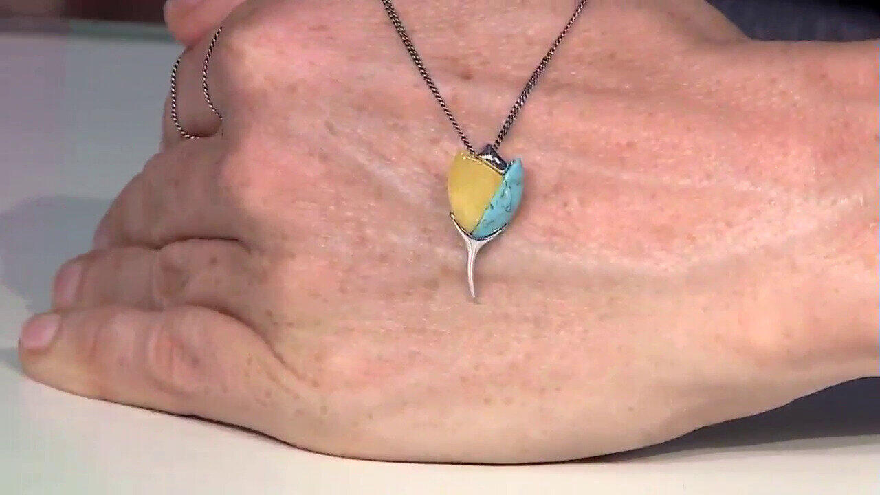 Video Pendentif en argent et Turquoise (dagen)