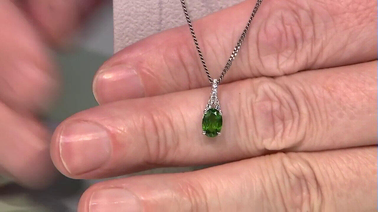 Video Ciondolo in argento con Diopside Russo