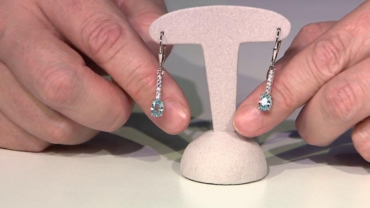 Video Boucles d'oreilles en argent et Zircon de Ratanakiri