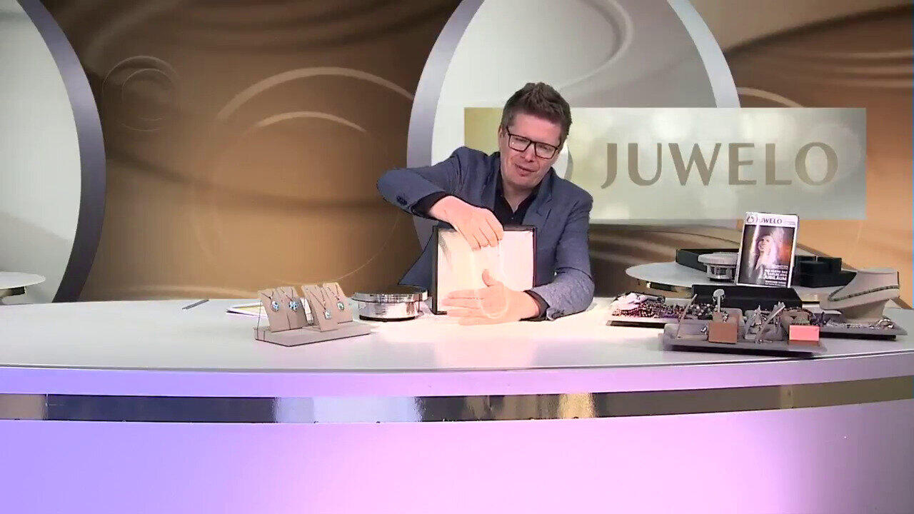 Video Zilveren halsketting met Blauwe apatieten