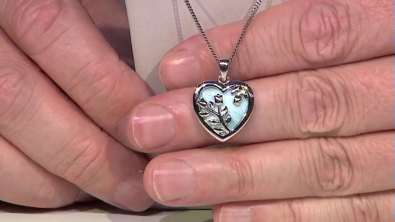 Video Pendentif en argent et Larimar